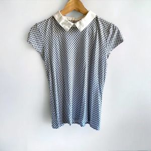 Ann Taylor printed collar shirt, size XS